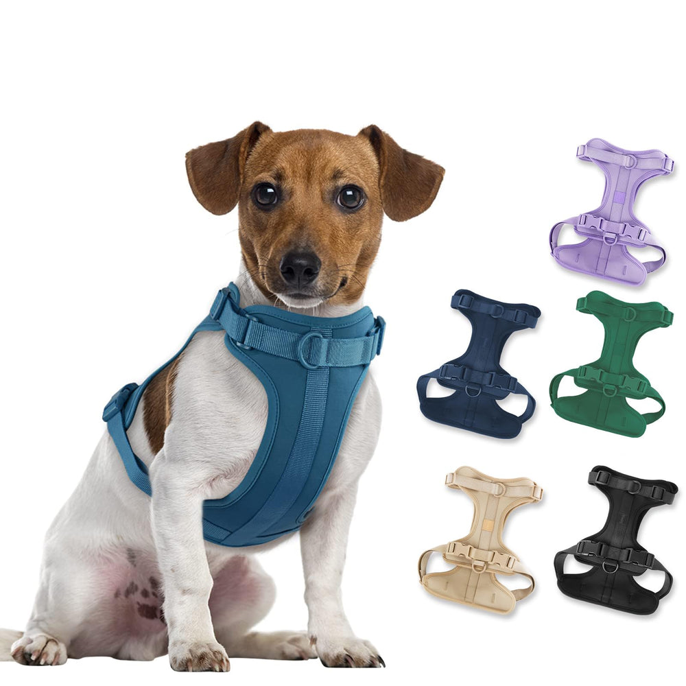 Wisedog no-pull harness navy side view promotes smooth daily walks
