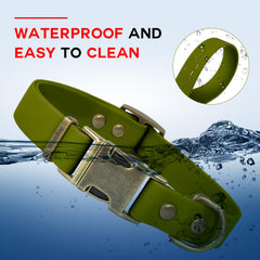 Wisedog collar green antique bronze buckle adds rugged style and durability