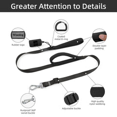 Wisedog leash demonstrates adjustable length for optimal space during walks.