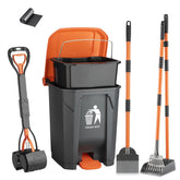 WLQiu pooper scooper 28in captures dog waste quickly on grass.