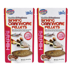 WLR Hikari sinking carnivore pellets in a two-pack for bottom-feeder nutrition