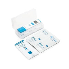 WLR Industries Hanna HI98319 Marine Salinity Tester LCD display during use shows rapid readings.