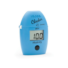 Hanna HI772 portable colorimeter in hand enables on-the-go alkalinity checks.