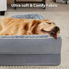WNPETHOME dog bed front view highlighting cozy, cocoon-like design for large dogs