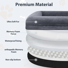 WNPETHOME dog bed washable cover with zipper simplifies cleaning and hygienic pet spaces.
