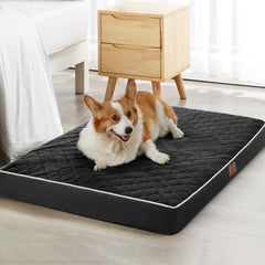WNPETHOME orthopedic dog bed foam closeup showing supportive egg-crate design for joints