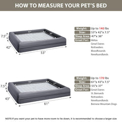 WNPETHOME XXXL dog bed bolster sides offer security and cozy containment.