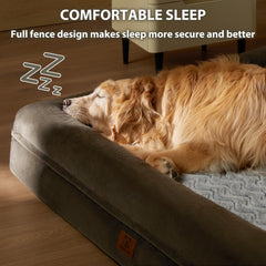 WNPETHOME XXXL dog bed velvet texture highlights skin-friendly, cozy resting area.