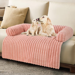 Wn's Day luxuriously soft dog couch bed pink XL for cozy naps and comfort.