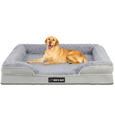 Wn's Day orthopedic dog bed top view shows egg crate foam for joint support