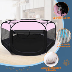 Wn's Day oxford-mesh pet pen demonstrates durability and easy cleaning