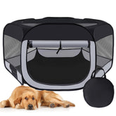 Wn's Day playpen side panels offer 360-degree visibility for attentive pet supervision.