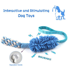 Wodoca squeaky dog toy blue for engaging play and boredom relief