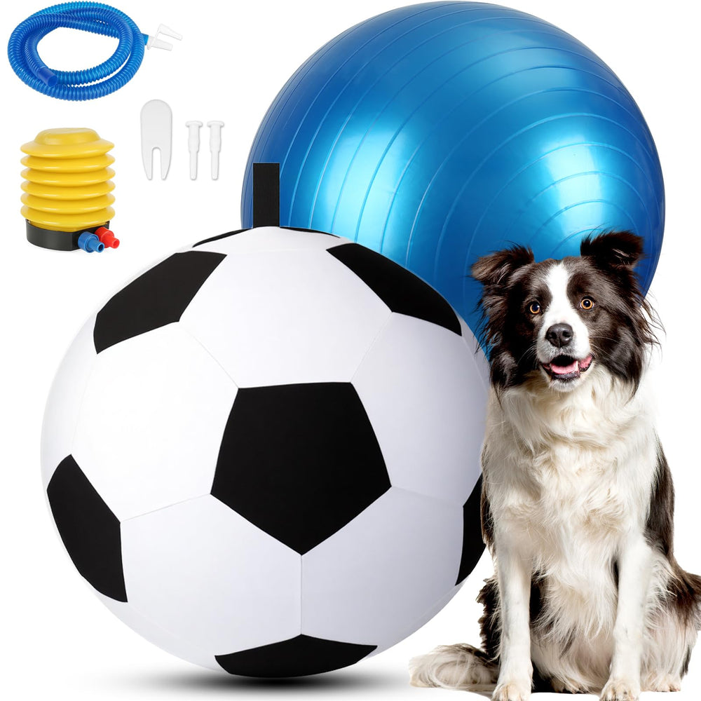 Wofypetny 25-inch herding ball close-up shows durable Oxford cover for outdoor play.