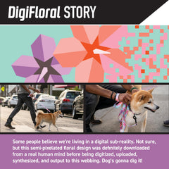 Wolfgang DigiFloral print collar shown on dog during daily walks