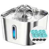 Wonder Creature cat water fountain front view highlighting the 74oz capacity for long-lasting hydration.