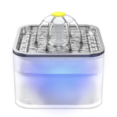Wonder Creature cat water fountain with stainless-steel lid shows durable hygiene and easy cleaning.