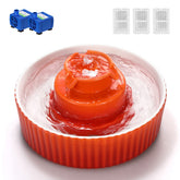 Wonder Creature ceramic cat fountain orange assembly shows quick setup for busy pet homes
