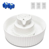 Wonder Creature Cupcake cat fountain front view highlights elegant ceramic design for indoor use.