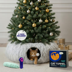 Wonder Family Cat Donut Tunnel Bed XL circle hideaway for big cats and friends.