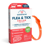 Wondercide cat collar packaging showing plant-based flea and tick protection options