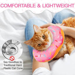 WONONE cat donut collar closeup fabric texture highlights comfort