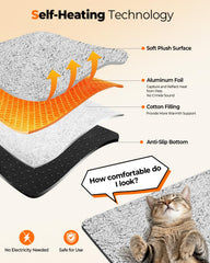 WONONE self-warming pad offers a silent, crinkle-free surface on non-slip bottoms.