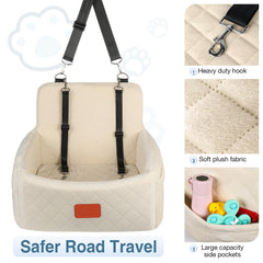 Wooaidagg dog car seat with detachable washable cover for easy cleaning