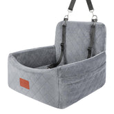 Wooaidagg dog car seat with soft fabric close-up, offering comfort during travel.