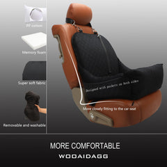 Wooaidagg dog seat back view shows non-slip base and secure installation