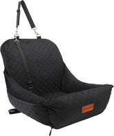 Wooaidagg dog seat front view shows plush comfort and secure fit for small dogs