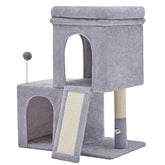 Woochpet 32inch cat tree top view offers elevated sight lines and cozy perching.