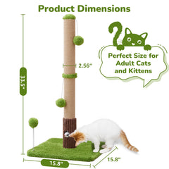 Woochpet sturdy square base prevents wobble during vigorous scratching sessions