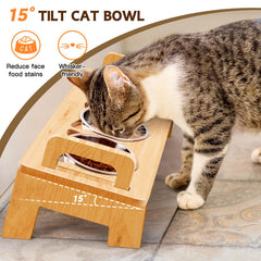 Woodever anti-whisker fatigue design keeps faces cleaner during meals