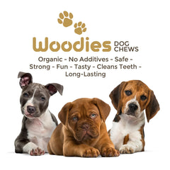 Woodies coffee wood closeup grain highlights natural texture for safe chewing.