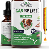 Woof 'n' Purr dog gas relief tincture bottle for fast comfort.
