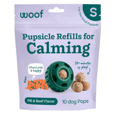 WOOF Pupsicle Refill Pops calms dogs during playtime with long-lasting treats