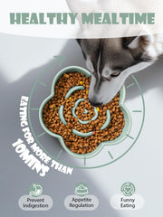 WoofinPets ceramic slow feeder bowl is dishwasher and microwave safe for easy cleaning