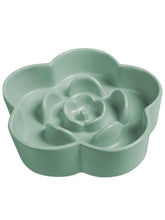 WoofinPets plum puzzle bowl closeup highlighting slow feeding design for calmer meals
