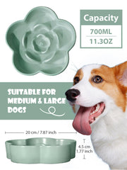 WoofinPets plum puzzle bowl side view shows stable base for mess-free dining