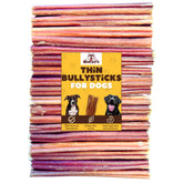 Woofley's 6 Inch Bully Sticks for Small Dogs packaging highlights long chew sessions.
