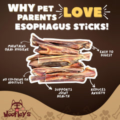 Woofley's Esophagus Stick single-ingredient label highlights simple, digestible chews.