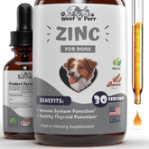 Woof 'n' Purr Zinc for Dogs bottle cap close-up with bacon flavor improving acceptance