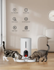 WOPET automatic feeder app control interface for remote meal scheduling.