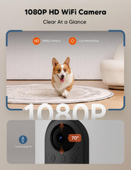 WOPET automatic feeder camera night vision for day and night monitoring.