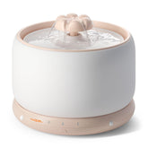 WOPET wireless cat water fountain ceramic body in white-orange for hygienic drinking water