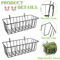 WOPPLXY hollow mesh hay rack prevents waste and keeps feeding neat