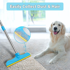 WOSWOK handheld lint remover targeting surface pet hair for quick cleanups.