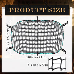 Wowangce hay nets with retractable cord and buckles enable quick securing.