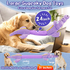 WOWBALA crocodile toy stretches to engage pets with added range